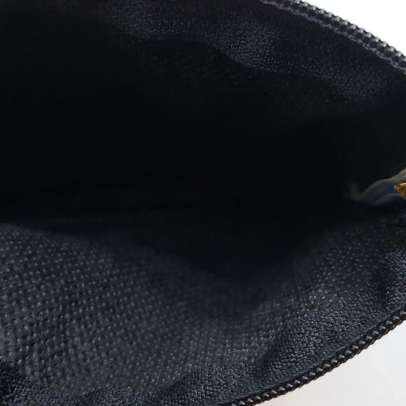 Blue and Gold Embroidered Small Zipper Pouch Wallet Oriental Ornate - Picture 5 of 5